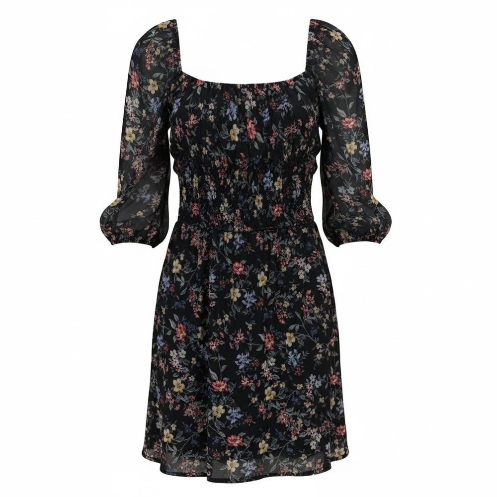 Trixxi black floral mini dress, medium